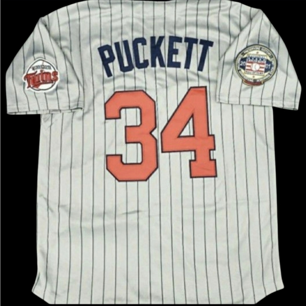 Kirby Puckett Jersey Minnesota Twins Throwback Stitched With HOF Patch! NEW